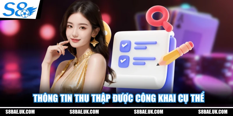 Thông tin thu thập được công khai cụ thể